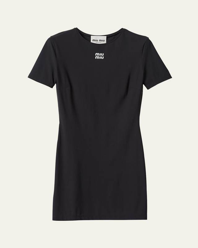 Logo Body-Con Jersery Mini Dress